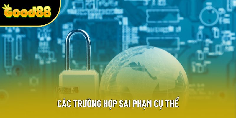 Các trường hợp sai phạm cụ thể